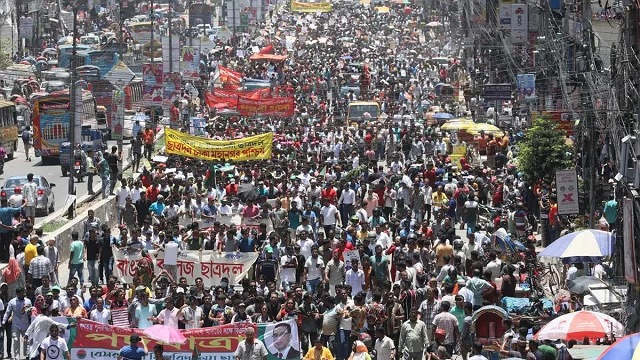 এক দফা দাবিতে বিএনপির পদযাত্রা চলছে