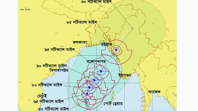 মোখার মূল কেন্দ্রটি যাবে মিয়ানমার দিয়ে